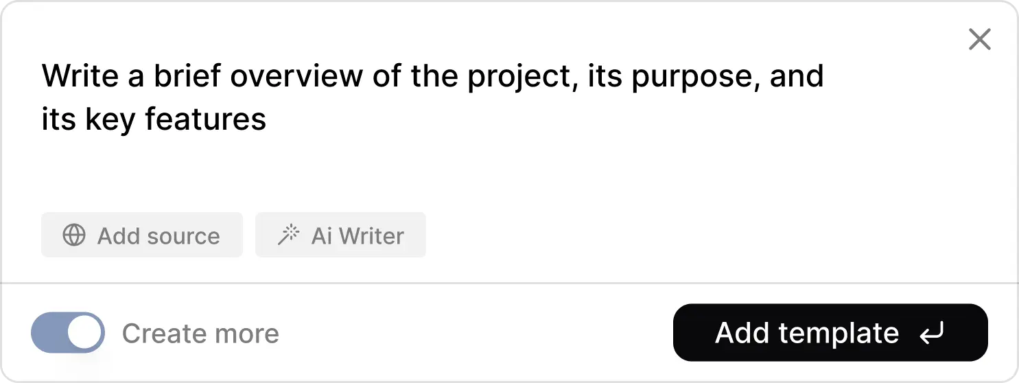 Lead template interface